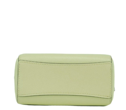 COACH (C9950) Mini Rowan Pale Lime Crossgrain Leather Satchel Crossbody Handbag
